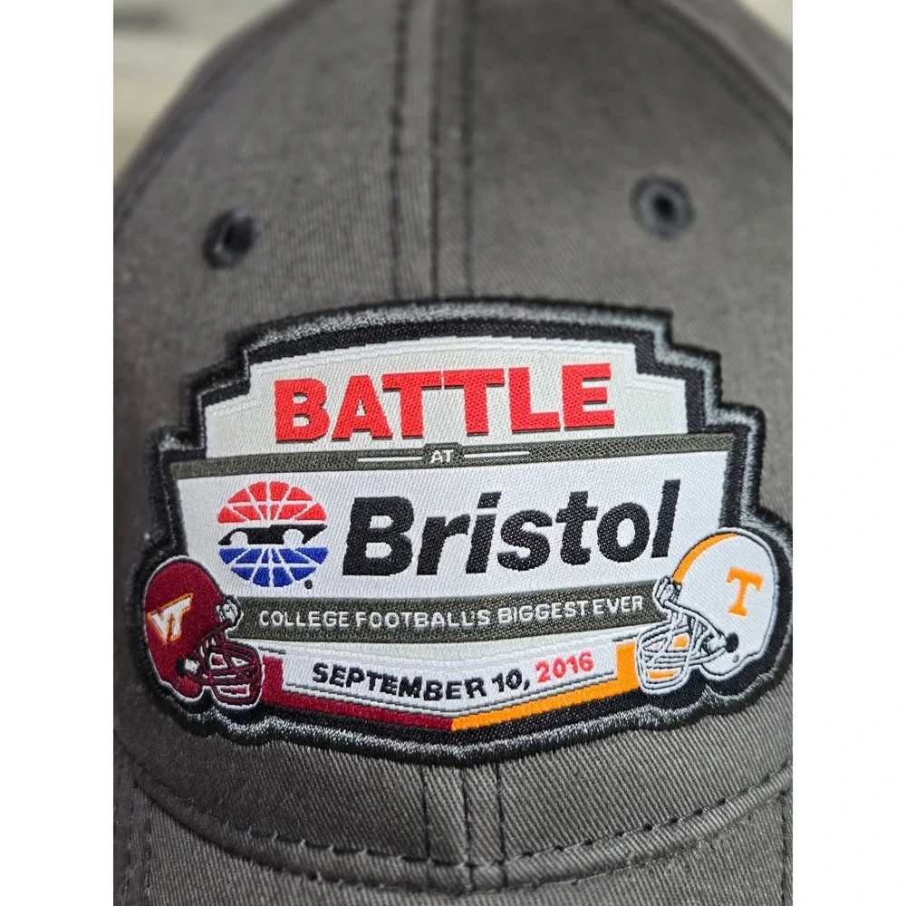 Battle at Bristol 2016 Virginia Tech vs Tennessee Football Hat Gray Baseball Cap
